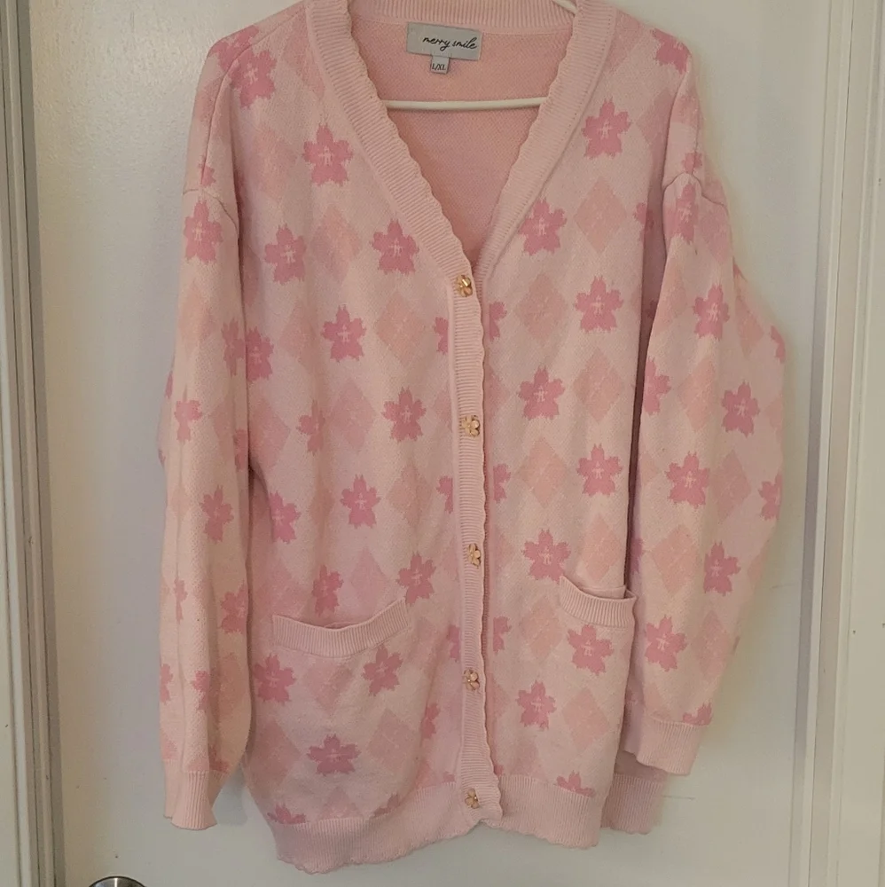 MerrySmile Co Sakura Argule Cardigan - Picture 3 of 5